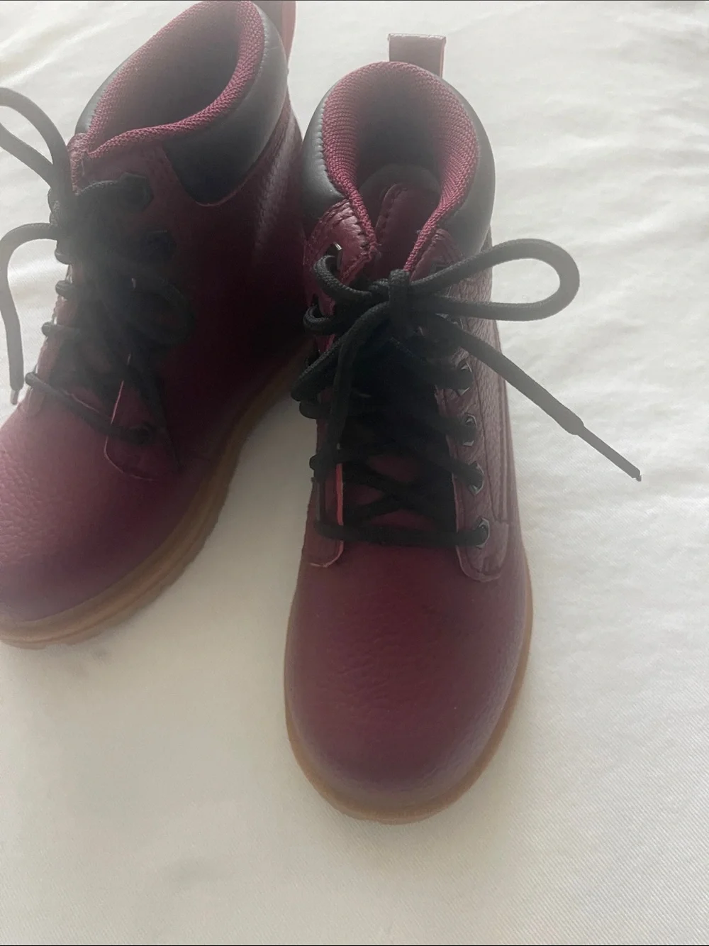 FILA Size 13.5 Kids Burgundy Lace-Up Outdoor Boots NEW
